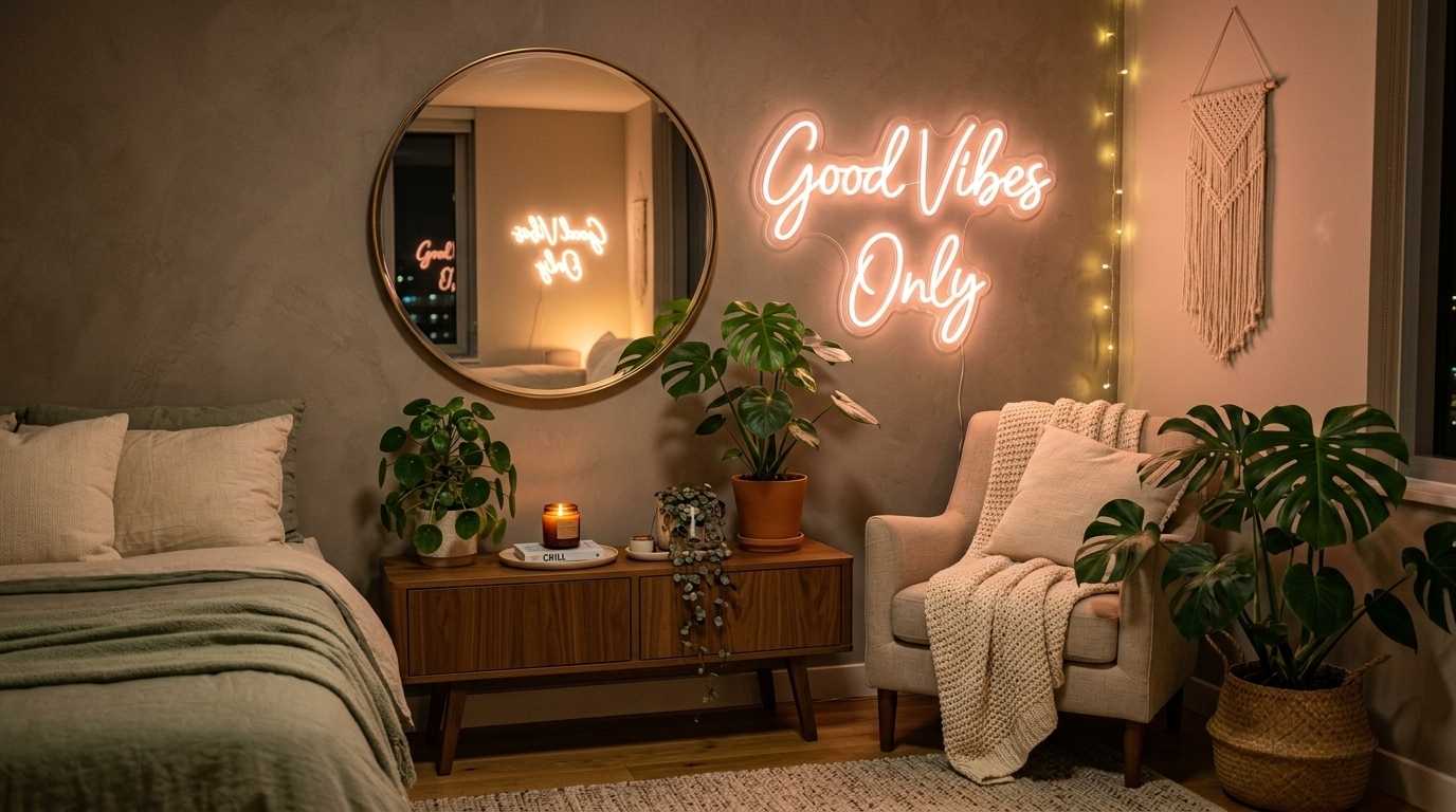 Neon sign ideas for bedroom decor